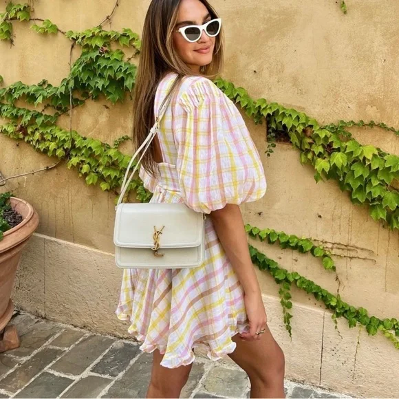 For Love & Lemons Rue Puff Sleeve Mini Dress - Picture 2 of 12